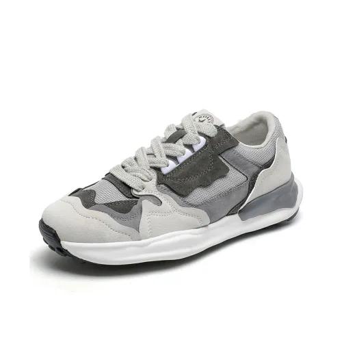 Meiretu Casual Shoes Men Low-Top Gray