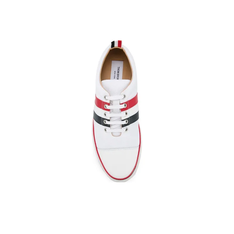 THOM BROWNE· Low Top Stylish Skateboarding Shoes Men's White Red-4