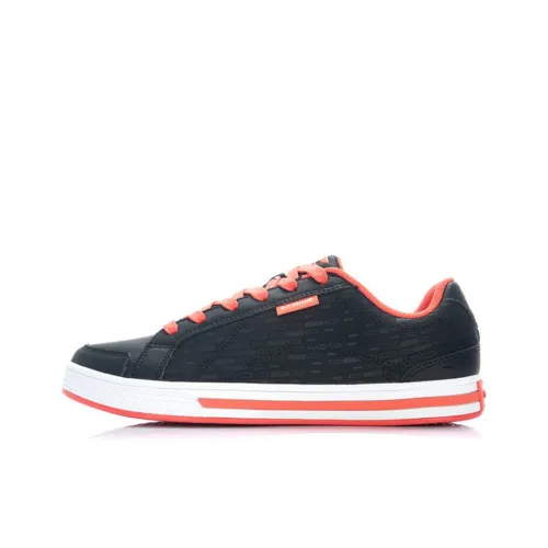 LINING Skateboard Shoes Women's Low-Top Black/Oxidized Red