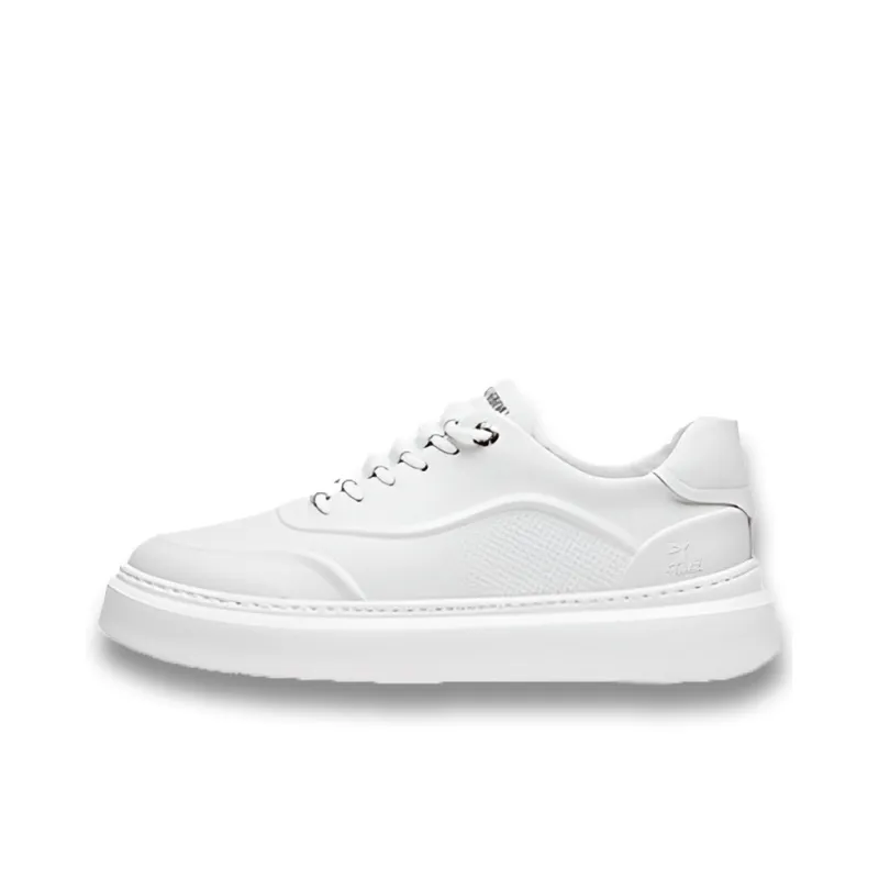 Kangaroo Head Wear Resistant Low Top Skateboard Shoes Men's White-0