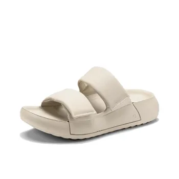 Ecco Slide Slippers 4.5cm Women's Lime Gray