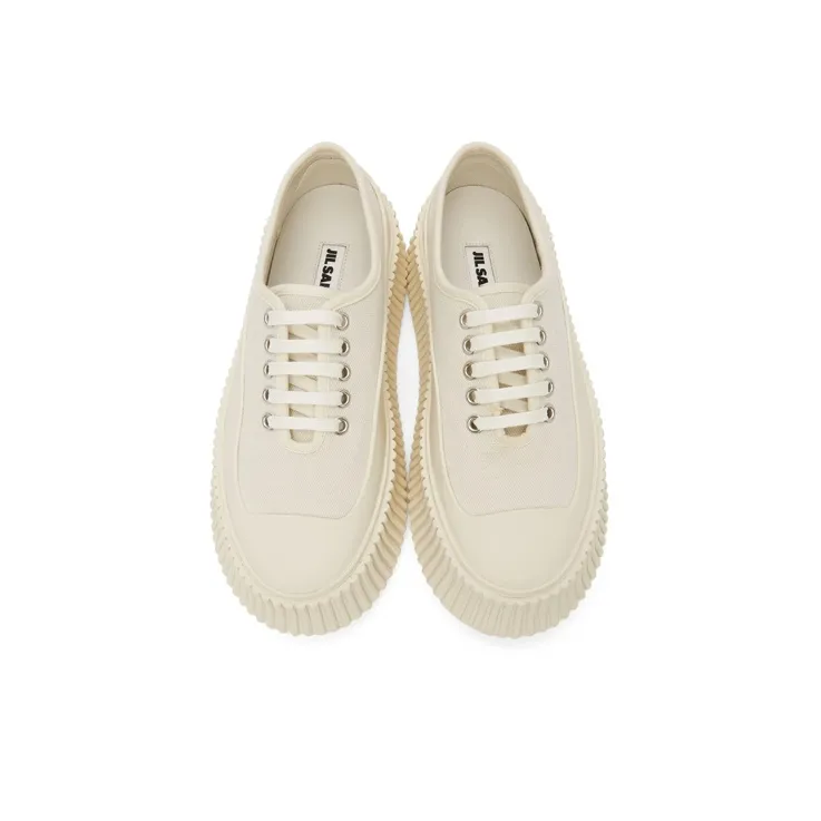 JIL SANDER Low Top Stylish Skateboarding Shoes Women's Beige-2