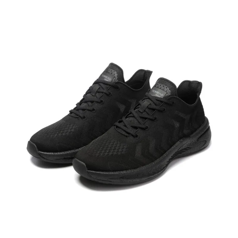 TOREAD Anti Slip Wear Resistant Low Top Running Shoes Men's Black-1