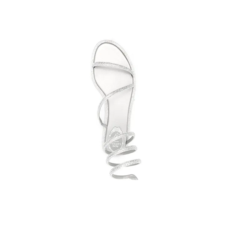 René Caovilla Crystal embellished Flat Sandals-4