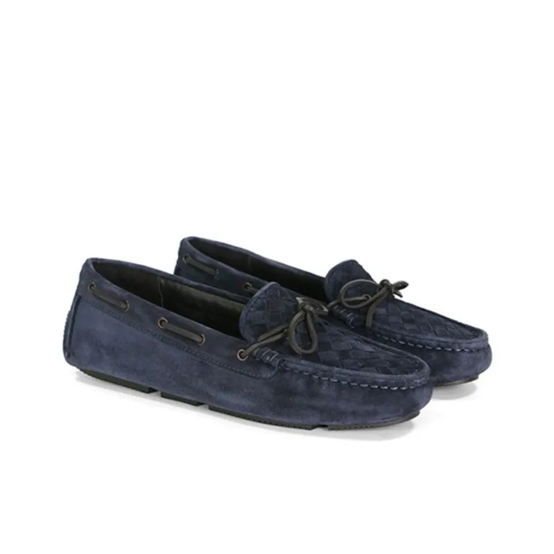 Bottega Veneta Casual Single Shoes Women's Dark Blue-1
