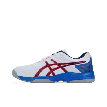 Asics Gel-Backhand Cushioning Anti-Slip And Wear-Resistant Low-Top Tennis Shoes Men's White Blue Red