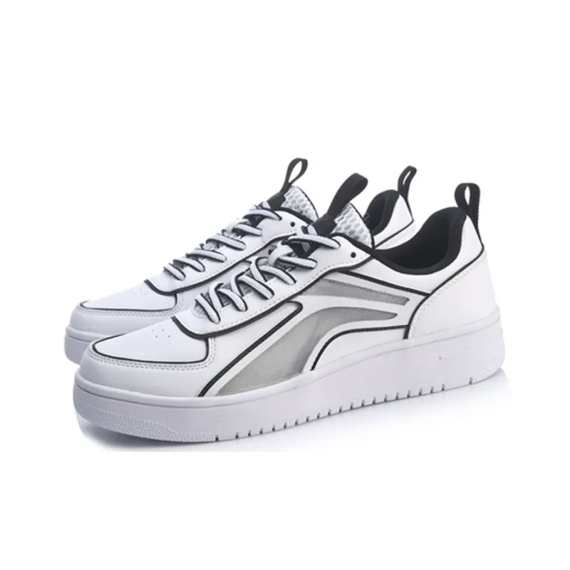 LiNing Cushioning Low-Top Skateboard Shoes Men's Black White-2