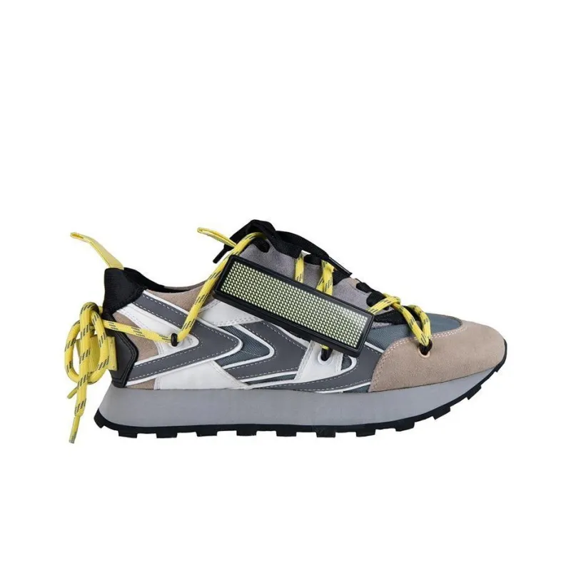WATER THE PLANT Low-Top Casual Shoes Unisex Gray Yellow-1