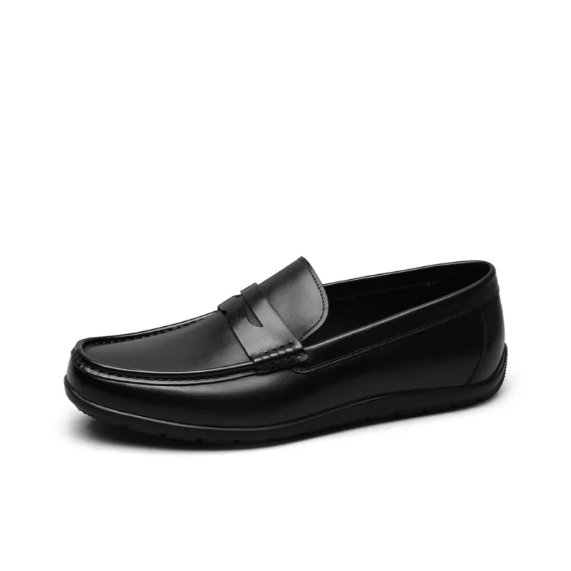 GOLDLION Loafers Men Black/Black Perforated-1