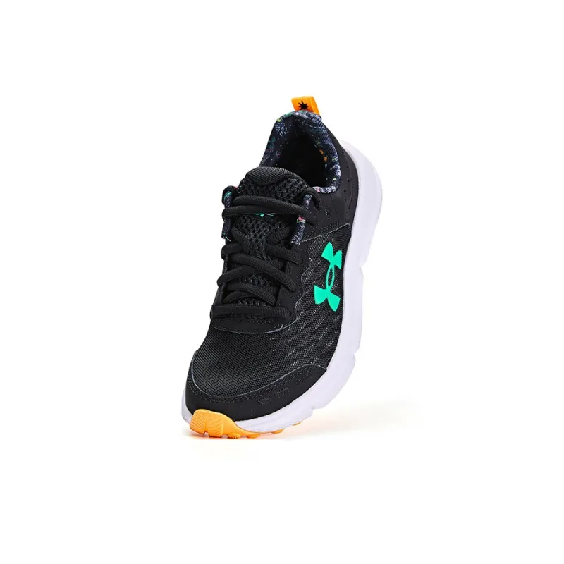 Under Armour Anti Slip Wear Resistant Breathable Supportive Lightweight Warm Rebound Low Top Running Shoes Unisex Black-4