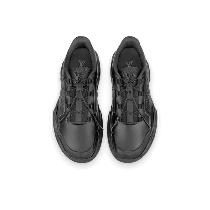 LOUIS VUITTON Millenium Low Top Casual Shoes Men's Black Warrior-2