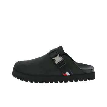 Moncler Rubber Sole Slip Resistant Closed Toe Slippers Men's Black
