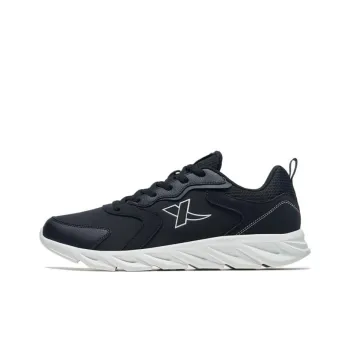 XTEP Anti Slip Wear Resistant Low Top Casual Running Shoes Men's Black White
