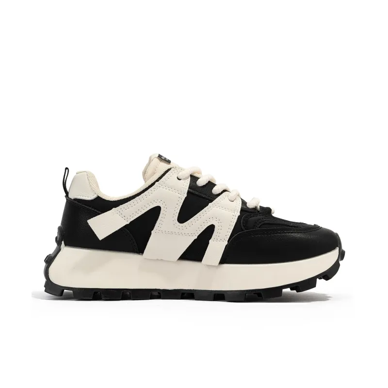 Humanism 1986 Low Top Casual Shoes Women's Beige Black-1