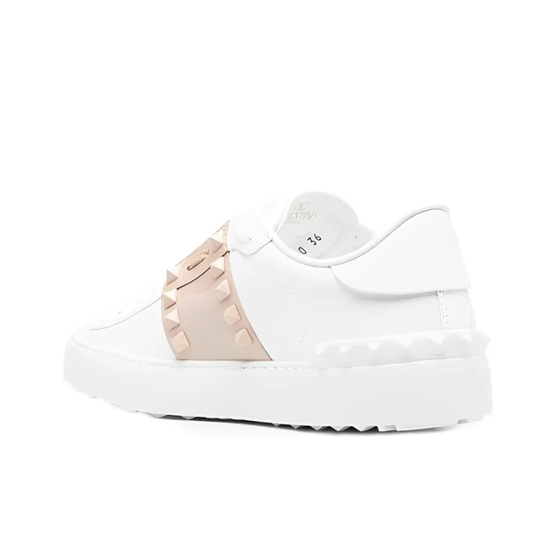 Valentino ROCKSTUD UNTITLED GARAVANI Low Top Skateboard Shoes Women's White-2