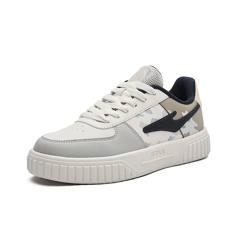 Erke Wear Resistant Slip Resistant Lightweight Low Top Skateboard Shoes Women's Asphalt Gray-1