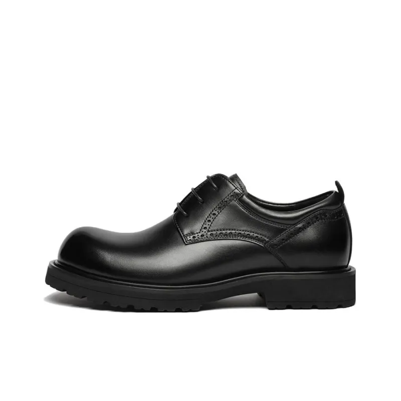 VOLO Big Head Leather Shoes Casual Shoes Men's Brown-4