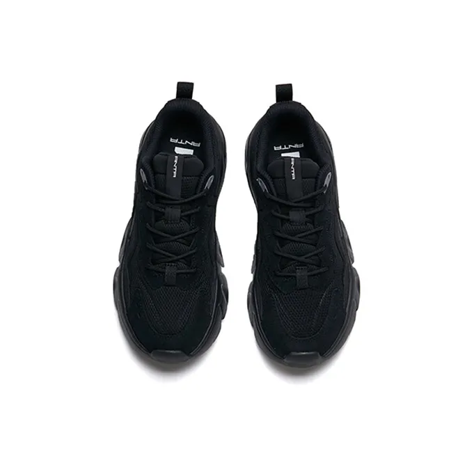 Anta Cushioning, Slip Resistant, And Abrasion Resistant Low Top Sports Casual Shoes Women's Black-3
