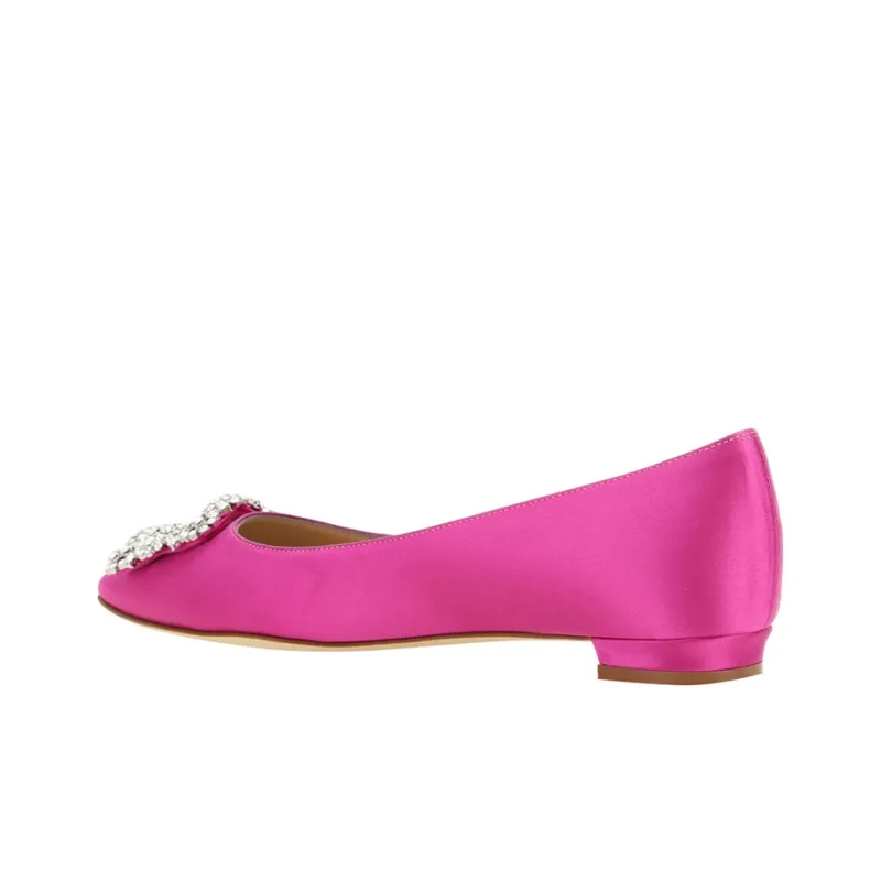 MANOLO BLAHNIK Casual Single Shoes Women's Pink-3