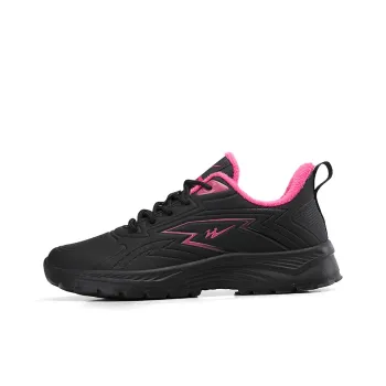 Binary Wear-resistant And Lightweight Low-Top Casual Shoes Women's Black Rose Red