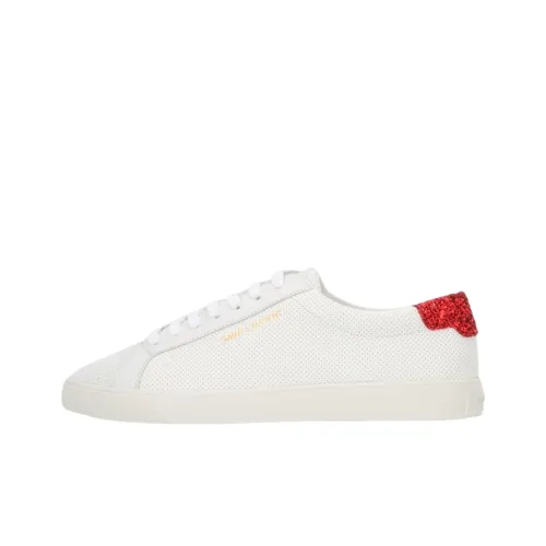 SAINT LAURENT Skateboard Shoes Women's Low-Top White/Red