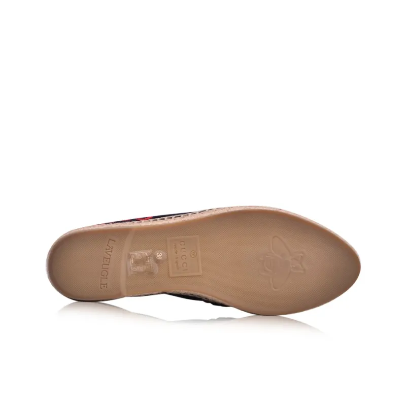 GUCCI Casual Single Shoes Women's Black Red-5