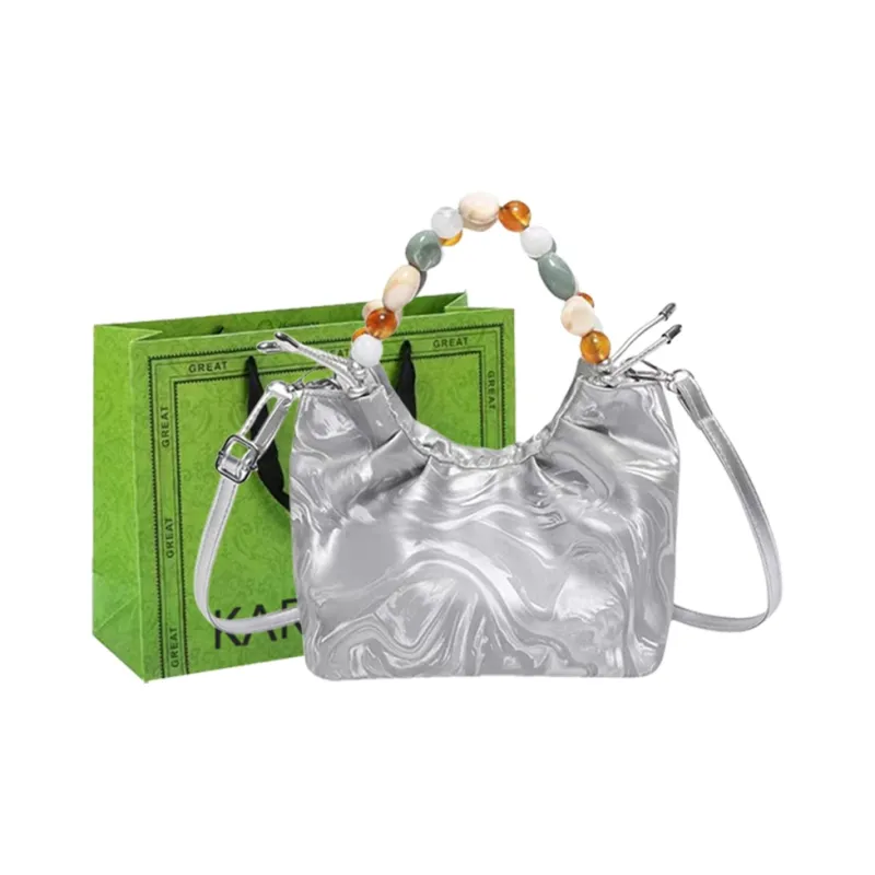 KARUISHA PU One Shoulder Handbag Women's Black/Silver/Pink/White-5