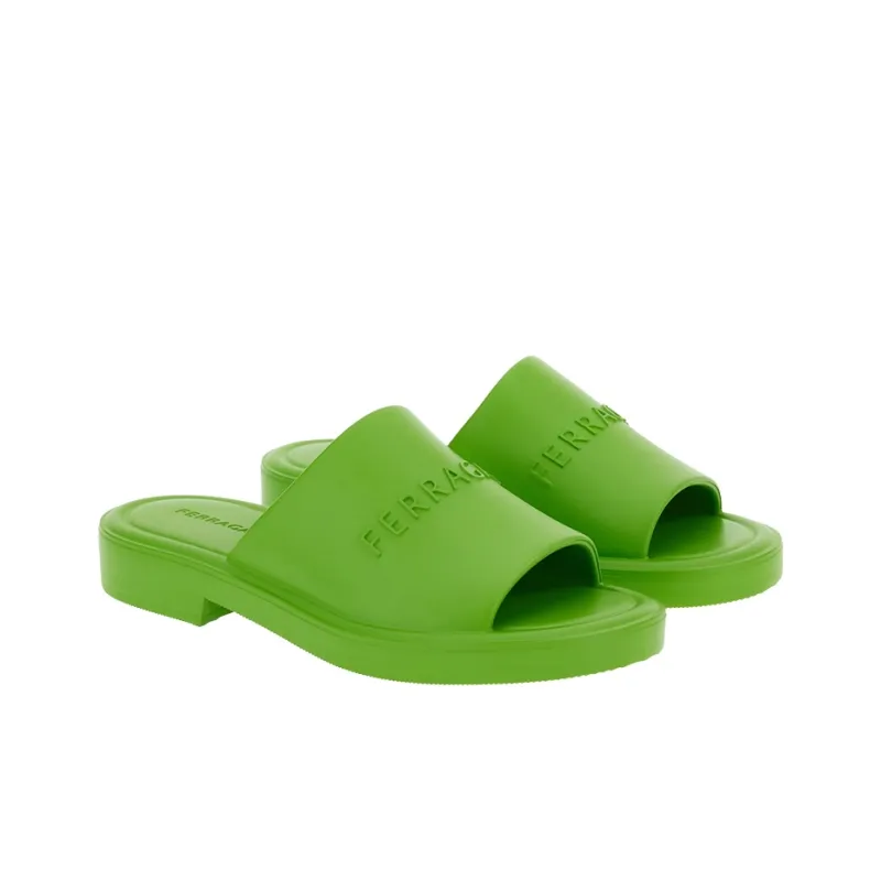 FERRAGAMO Slide Slippers Men's Green-1