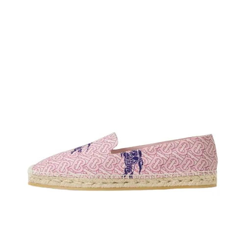 Burberry EKD Monogram-Print Espadrilles Pink Women's