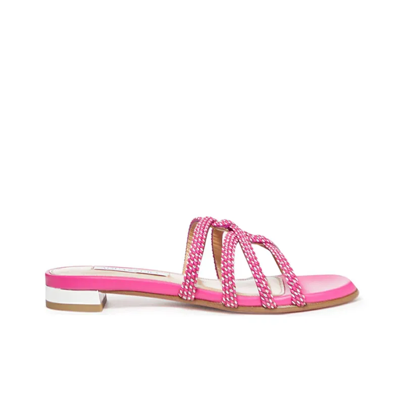 AQUAZZURA Crystal embellished Flat Sandals-1