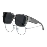 Transparent Gray Frame with Polarized Gray Lens[821-C4]