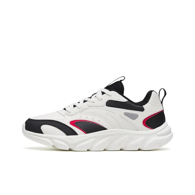Anta Shock Absorbers With Slip Resistant Features Low Top Running Shoes Men's White Black-0