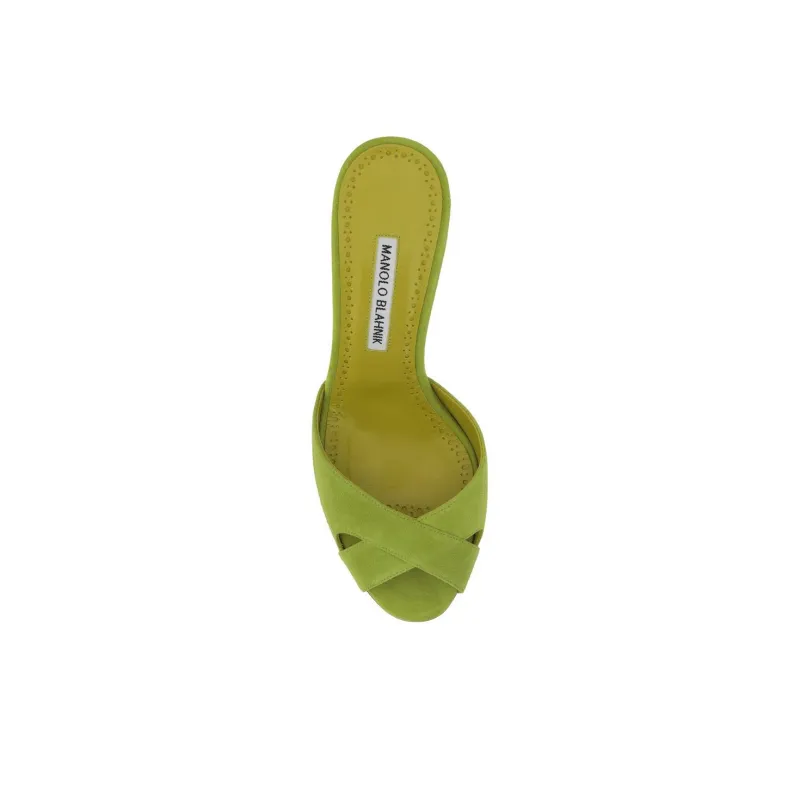 MANOLO BLAHNIK Stylish Sandal Women's Green-4