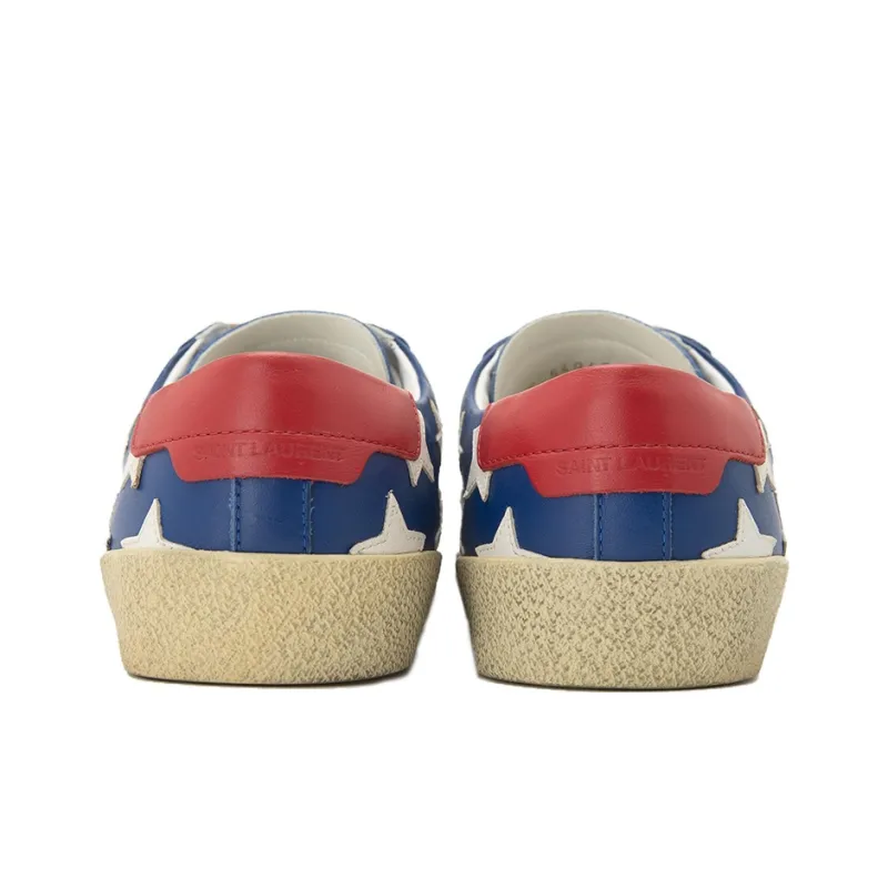 SAINT LAURENT Stylish Skateboarding Shoes Women's Blue White Red-3