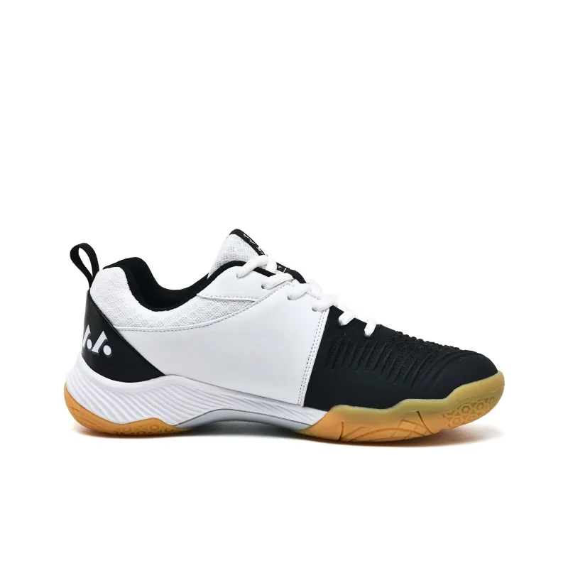 LEFUS Low Top Badminton Shoes Unisex White Black-1