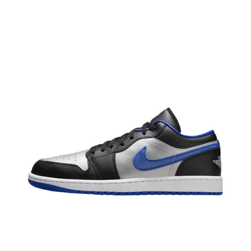 JORDAN 1 Low Black Game Royal Metallic Platinum POIZON