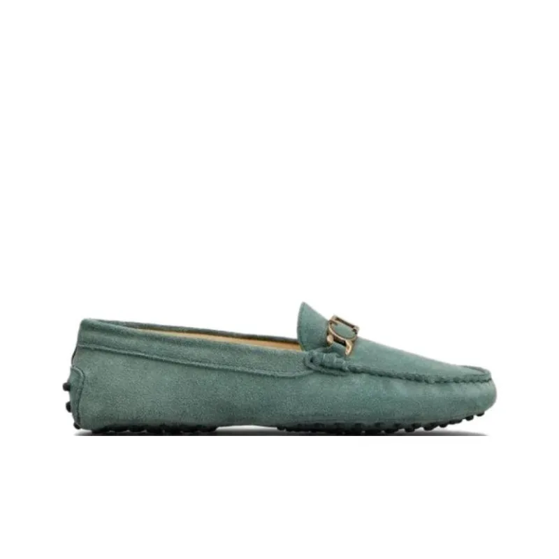 TOD'S Logo plaque Suede Loafers-1