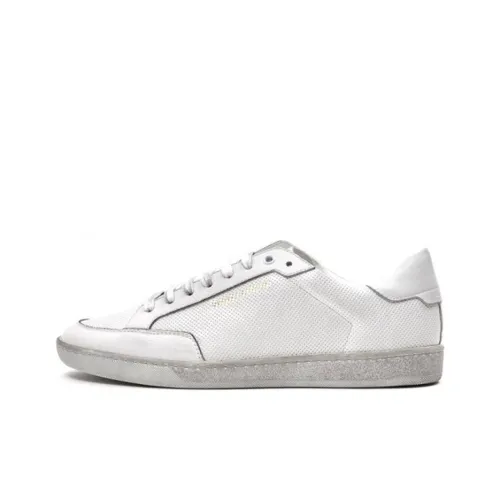 SAINT LAURENT Stylish Skateboarding Shoes Men's White Vintage Version