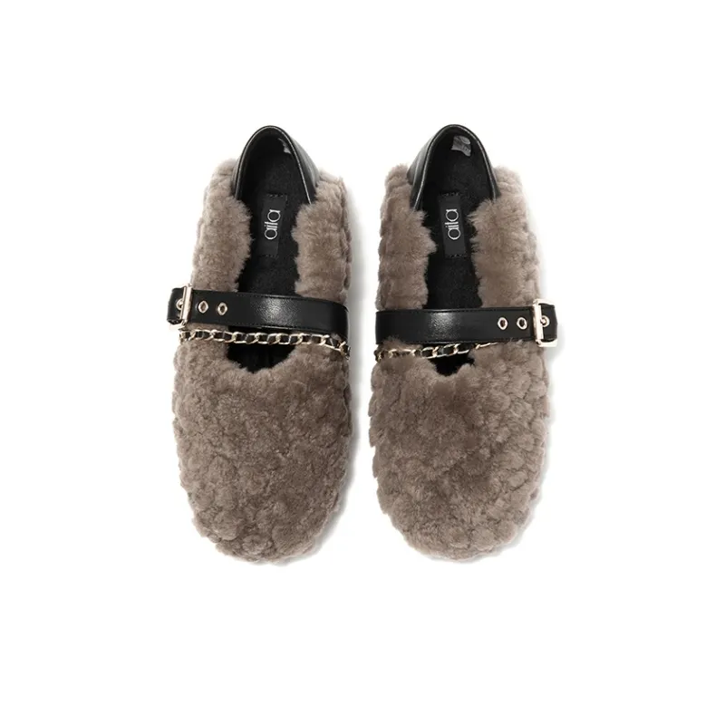 AITA Eta Low Top Flat Faux Fur Shoes Women's-4