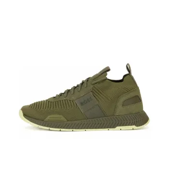 HUGO BOSS Wear-Resistant Low-Top Casual Shoes Men's Dark Green