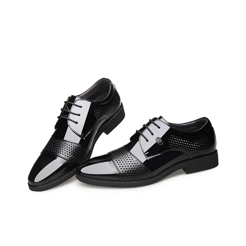 LAORENTOU Dress Shoes Men Low Top Brown-16