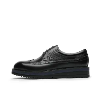 CROWN Dress Shoes Men's Black One Yard Larger
