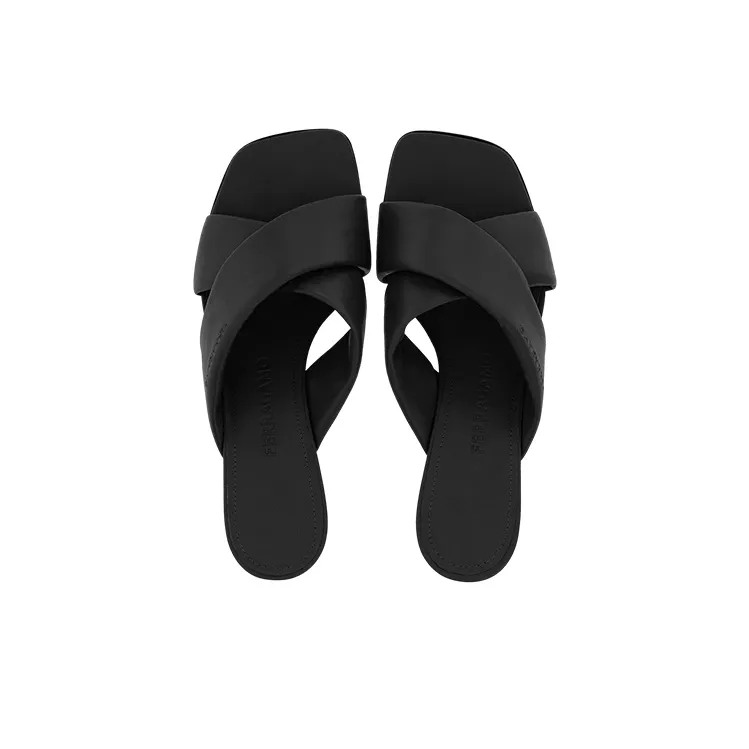 FERRAGAMO Crossover-strap Lambskin Mules-3