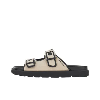 FERRAGAMO Rubber Sole Slip Resistant Slide Slippers Men's Beige