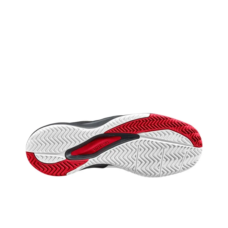 Wilson Rush Pro Ace Cushioning Anti Slip And Wear Resistant Coverage Low Top Tennis Shoes Men's White Black Red-4
