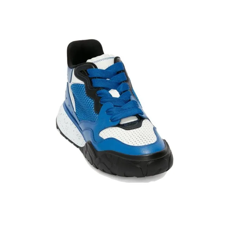 Alexander McQueen Court Trainer Slip Resistant High Top Casual Shoes Men's Ultramarine Blue-2