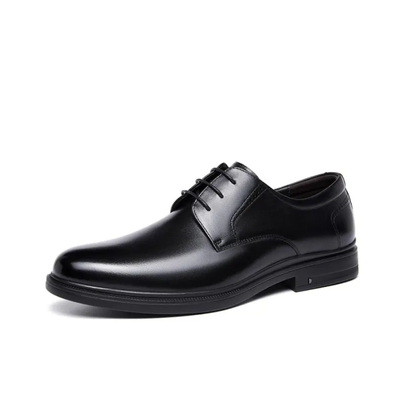 HARSON Dress Shoes Men Low Top Black-1