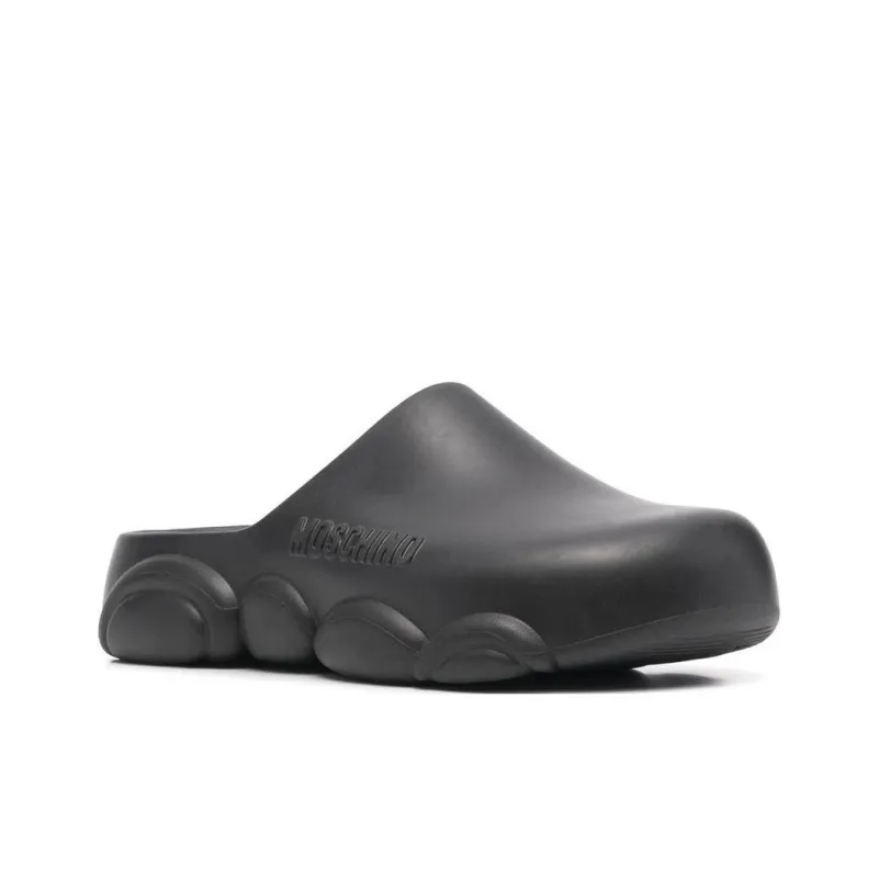 MOSCHINO Logo Embossed Mules-2
