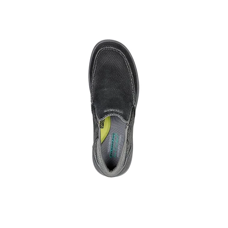 Skechers Cushioned Anti Slip And Wear Resistant Lightweight Low Top Casual Shoes Men's Black Gray-3