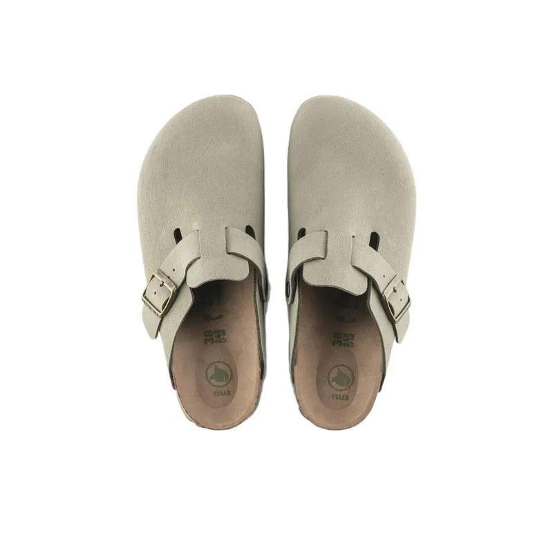 Birkenstock Boston Vegan Birkibuc Khaki-3